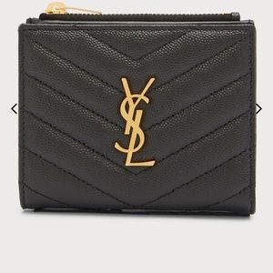 YSL Monogram Quilted Grain Wallet